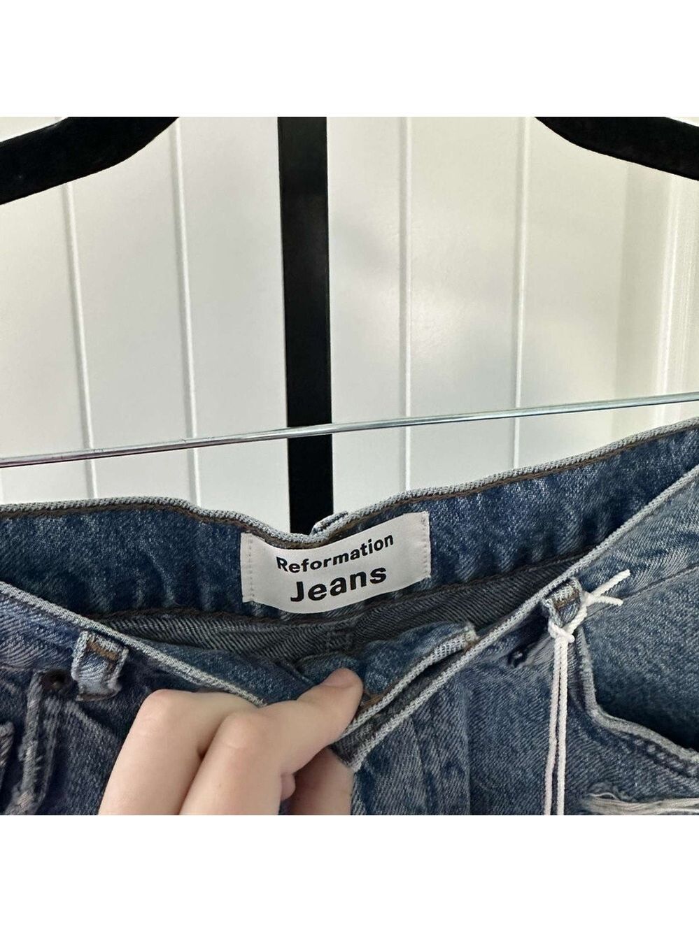 REFORMATION-Dixie High Rise Jean shorts- Colorado blue, size 25 NWT. - Picture 5 of 14